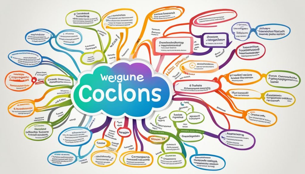 importância das cores mapa mental